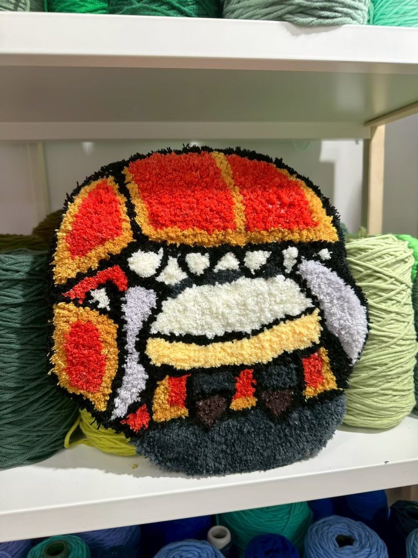 漢堡造型簇絨作品
